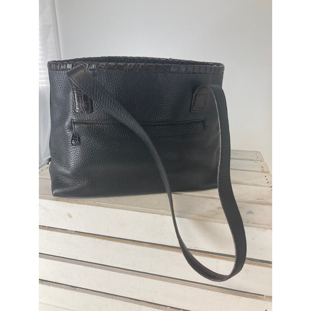 BRIGHTON D136855 MEIDUM BLACK PEBBLED LEATHER SHOULDER BAG - Picture 5 of 12